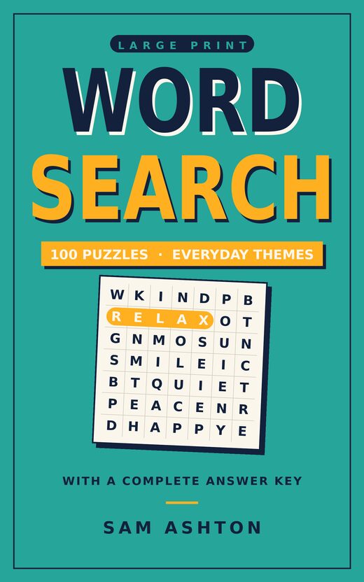 Large Print Word Search: 100 Themed Puzzles with Answer Keys book cover